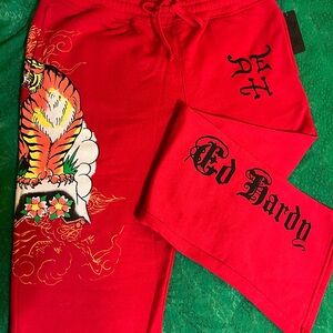 Ed Hardy sweatpants with Bold Graphics